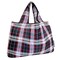 Wrapables Large Foldable Tote Nylon Reusable Grocery Bags, Red Plaid